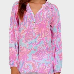 EUC Lilly Pulitzer Too Much Bubby Elsa Top